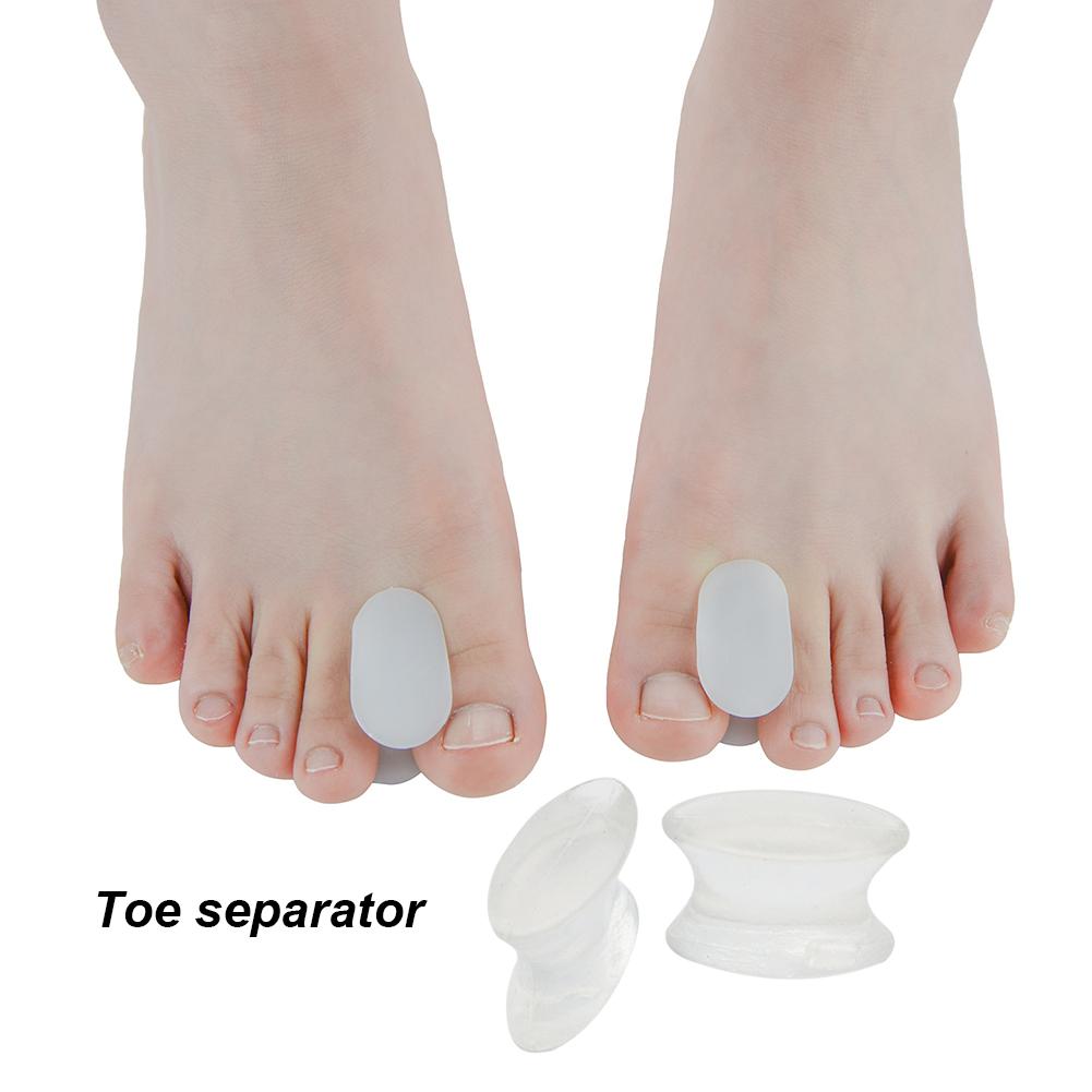 1 Pair Silicone Toe Separators Spacer Thumb Valgus Bunion Corrector Straightener Good Hallux Valgus and Deformity Effect