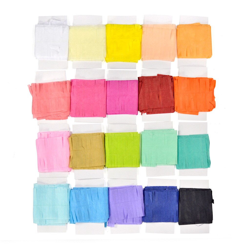 3M Fringed Party Streamers Tissue Paper Garland DIY Fringe Curtain Banners Photo Backdrop Wedding Birthday Shower Decoration