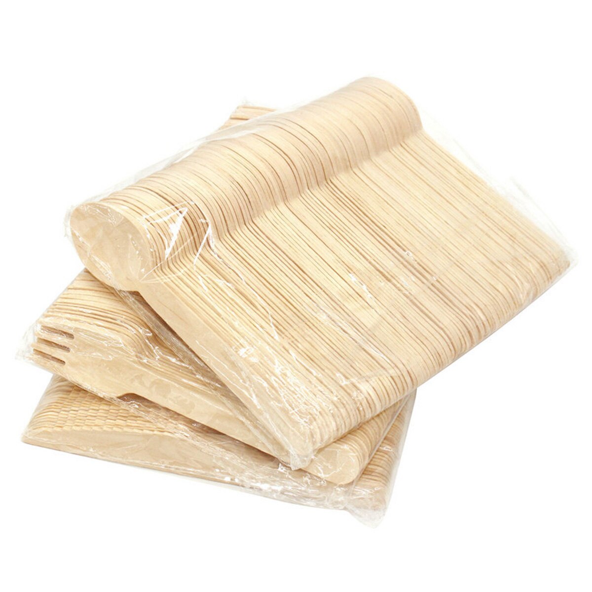 100/150/200 Stuks Houten Vorken Lepels Cutters Wegwerp Houten Bestek Keukengerei Servies Voor Diner Barbecue