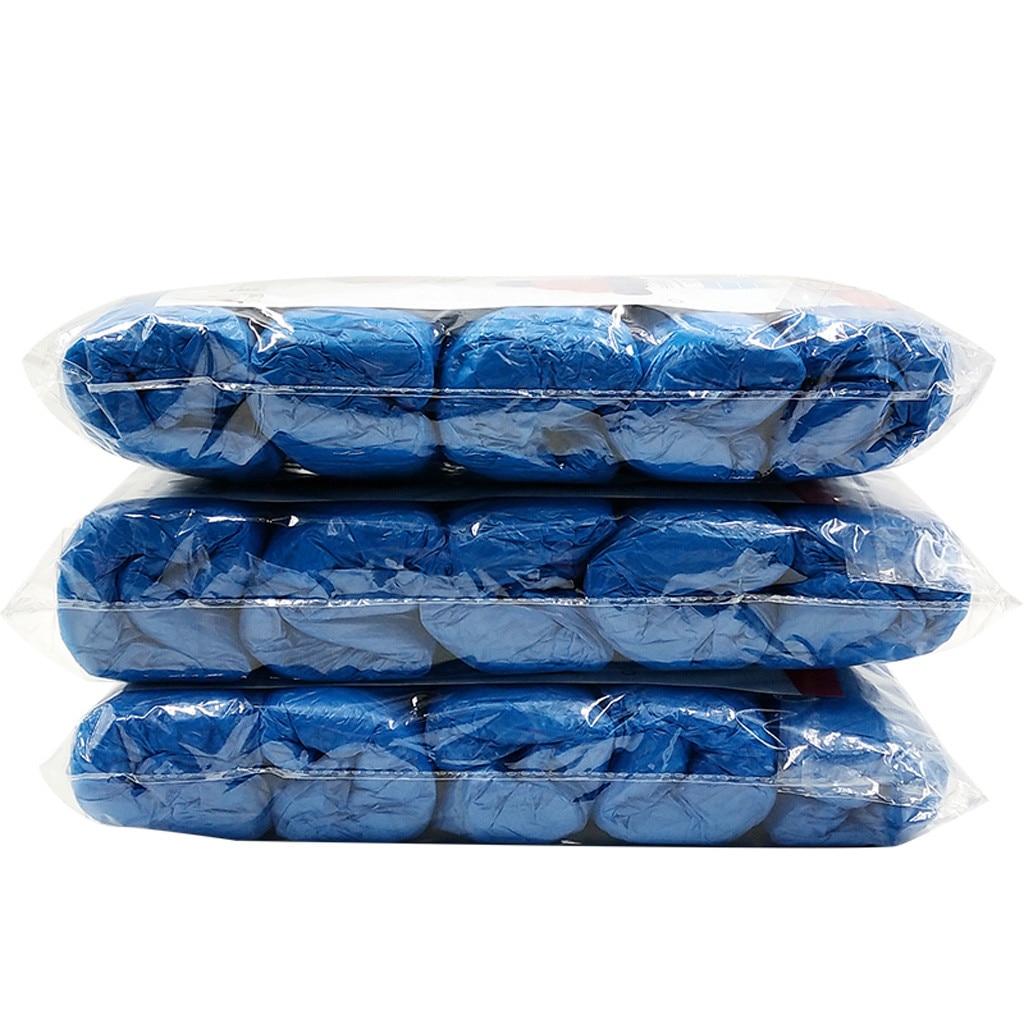 100 Housses De Protection Chaussures Jetables – Bleues – Imperméables Taille Unique