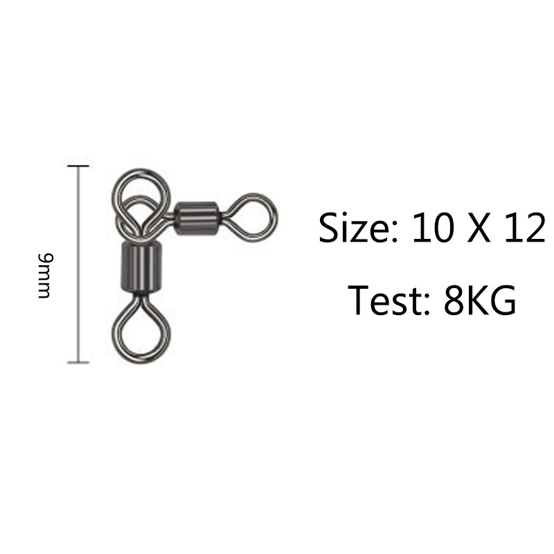 FTK 50 Pz Girelle a 3 gareggiare Barile Pesce giro Girelle Attrezzatura da Pesca Gancio Connettore Surf rig Traina Pesce Gatto rig Acqua Salata Acqua Dolce: giallo