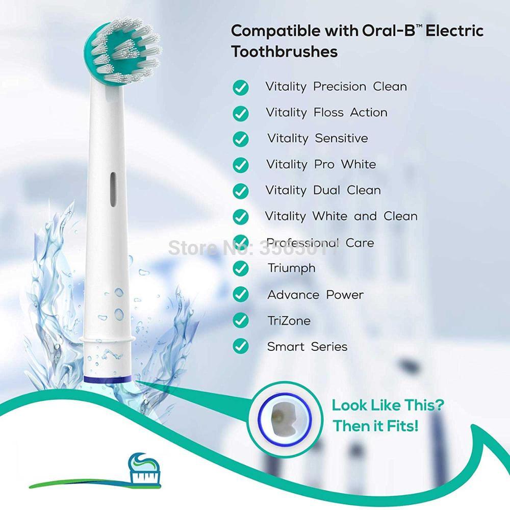 Braun-cabezal de cepillo orto genérico Oral-B, y potente, Kit de boquillas De 8 Compatible ortodoncia cabezales de cepillo de dientes eléctrico