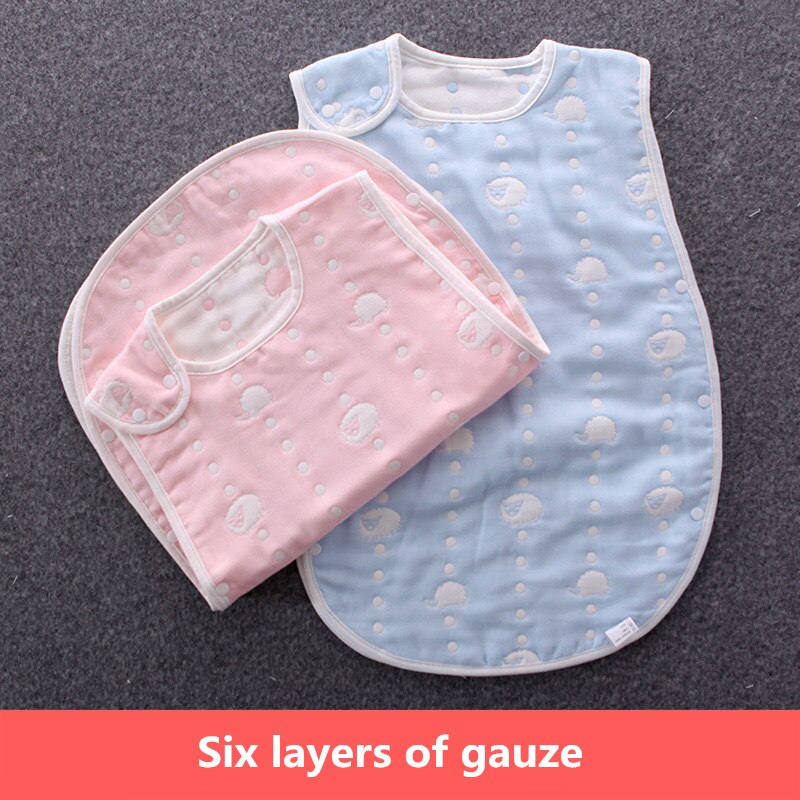 Bébé sac de couchage confortable 6 couches gaze coton pour 0-7Y enfants sommeil couvertures garçons filles enfants Swaddle vêtements de nuit Slaapzak