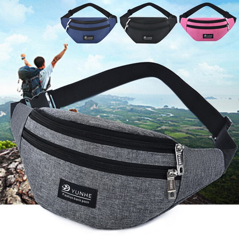 Riñonera a la para hombre y mujer, bolso informal con cinturón grande, bolso de viaje para teléfono, bolso cruzado para el pecho