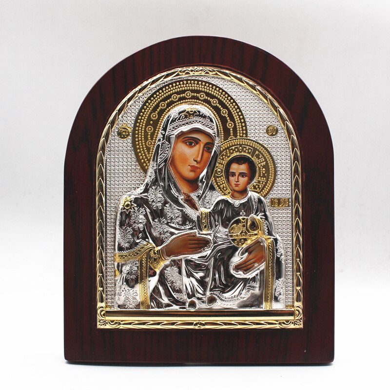 Ortodokse ikoner kirke pektpral boligindretning katolsk relice håndværk jomfru mary ikon ortodoks religiøs: Lysegrå