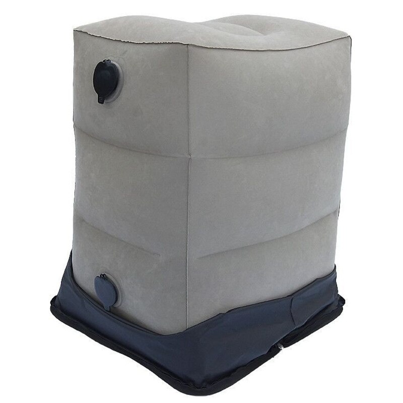 Portable Light Quick Inflatable Foot Rest Pillow Car Bus Airplane Travel Sleeping Footrest Pillow With Storage Inflatable Bag