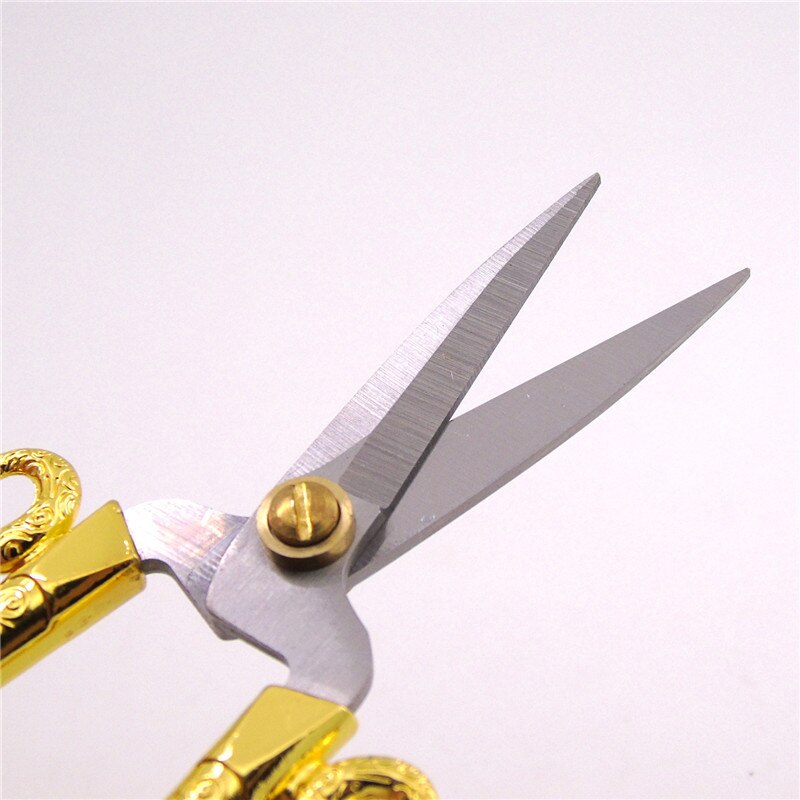 Goldene Antike Edelstahl Schere für NäHenne Scharf Hand Schere NäHenne Werkzeuge Kleine Stickerei Schere