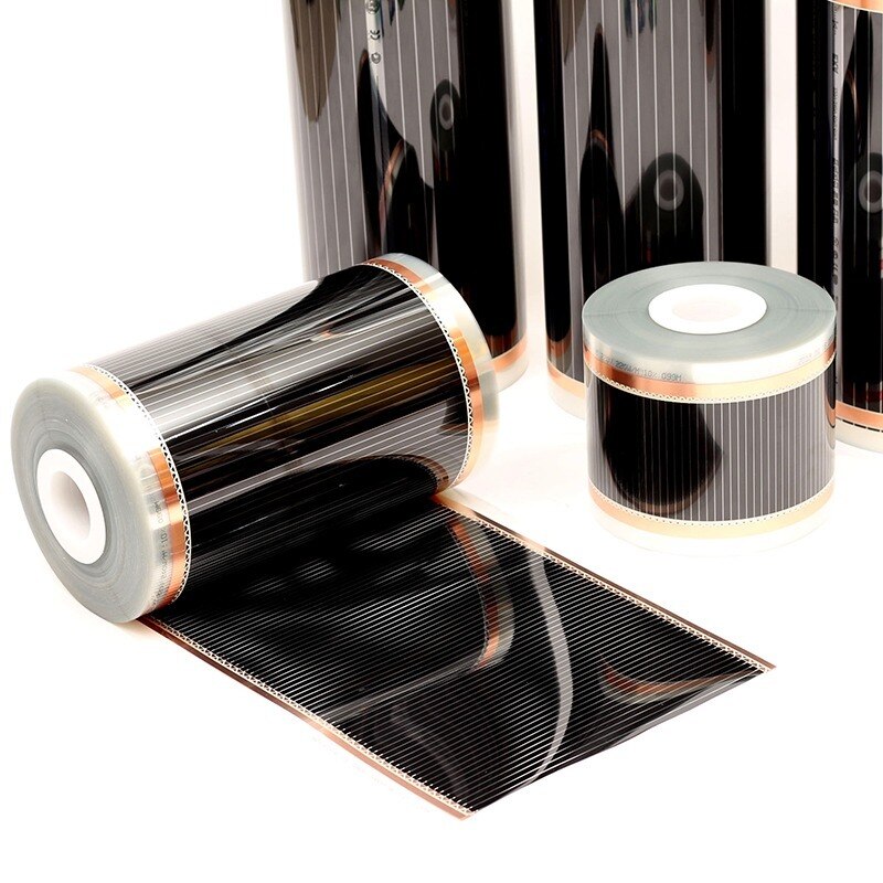 220V 50cm Width Healthy Floor Heating Infrared Underfloor Heating Carbon Film Heater Electric Carbon Crystal Fiber Heating Film