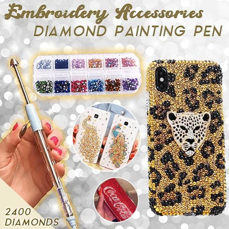 Borduurwerk Accessoires Diamant Schilderen Tool Punt Boor Pen Acryl Dubbele Kop Boor Multifunctionele Punt Boor Nail Pen