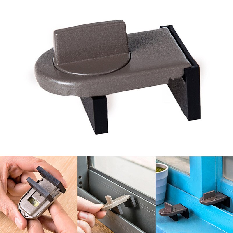 Sliding Window Anti-theft Lock Stopper Children Safety Protection For Cabinet Doors B88: Default Title