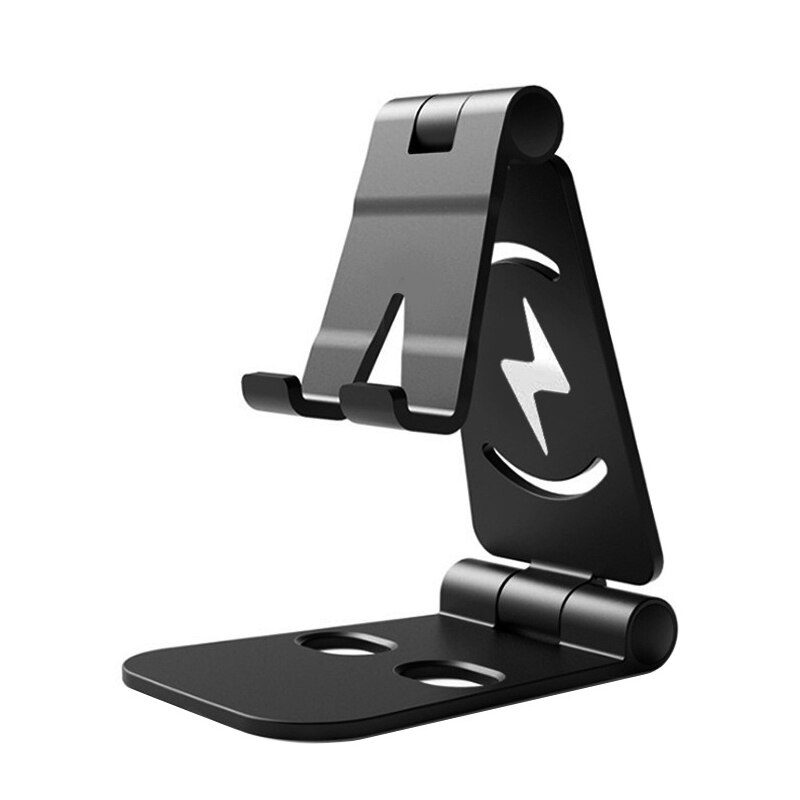 Portable Mini Mobile Phone Holder Foldable Desk Stand Holder 4 Degree Adjustable Universal For IPhone 11 Pro Max Andorid Phone: black