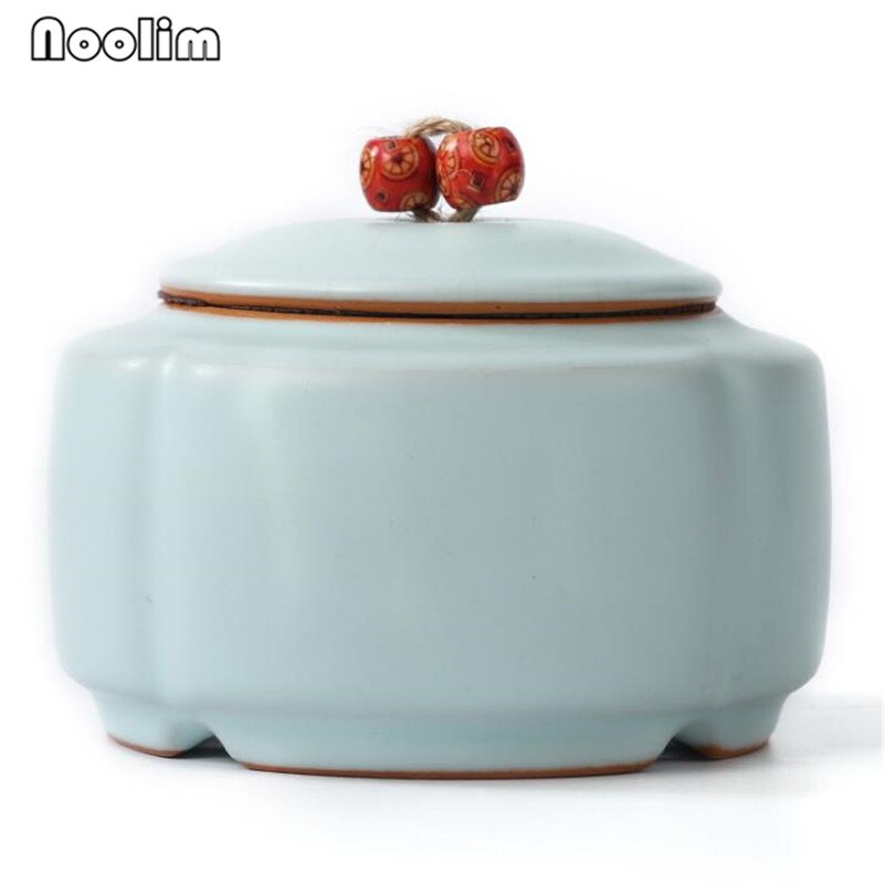 Håndlavet porcelæn antikke te slik keramisk forseglet krydderikrukke opbevaringstank med låg madbeholdere dåser: B