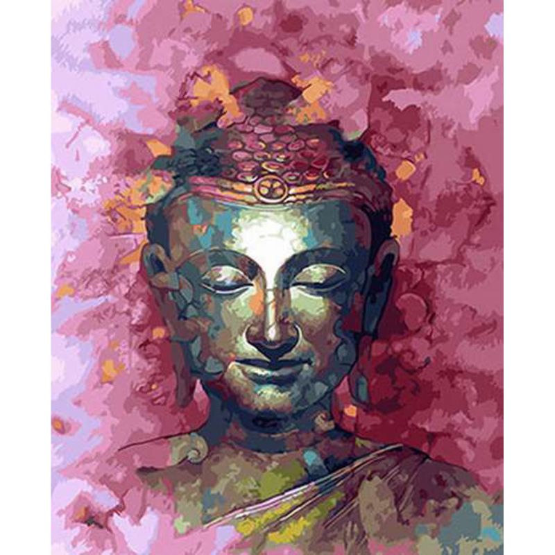 Buddha statue Paint by Number Kits 16 x 20 inch Canvas DIY O il Painting for Kids, Students, Adults Beginner
