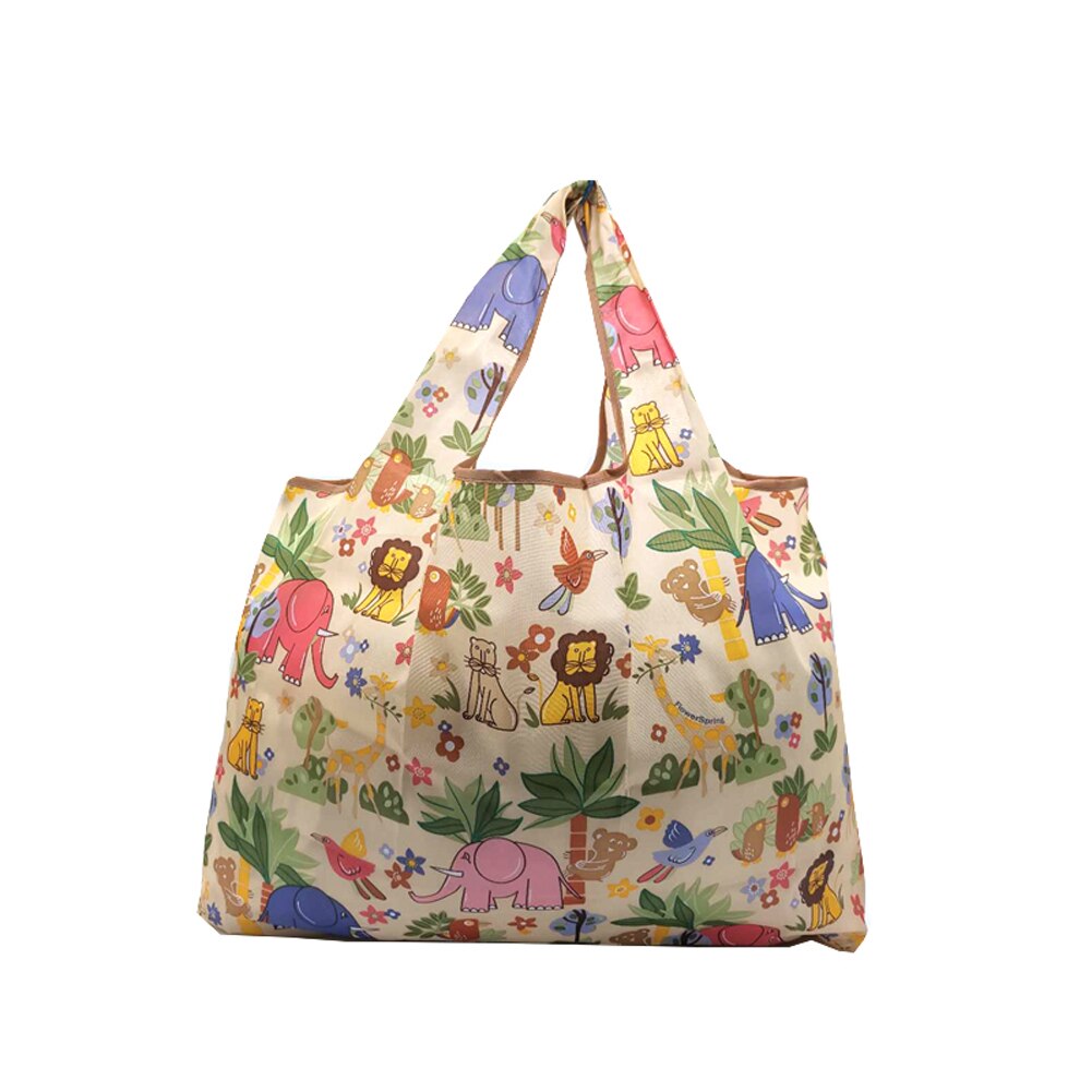 Nouveaux sacs à provisions réutilisables grande capacité sac fourre-tout à fleurs pliable sacs d'épicerie résistants: 10