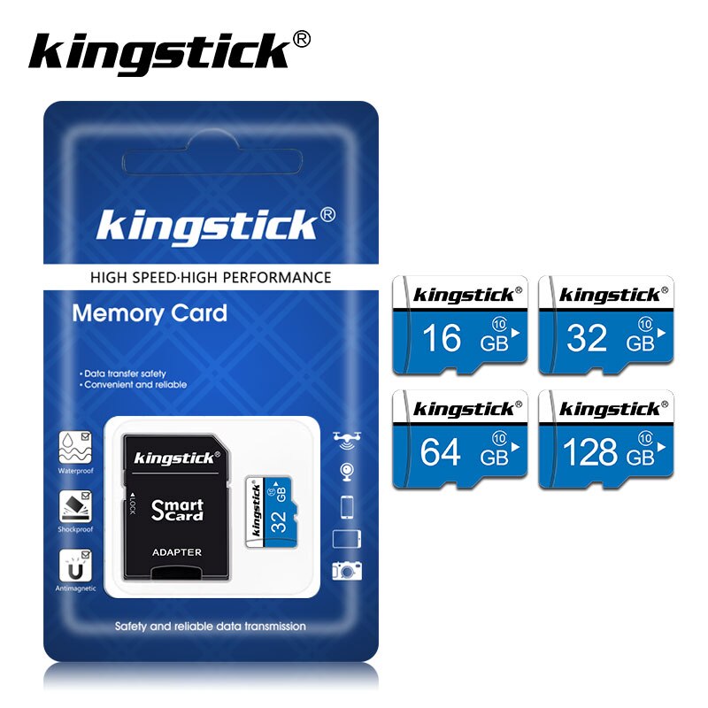 Klasse 10 micro sd-kort 128gb 64gb minnekort  c10 8gb 16gb micro sd-kort 32gb mini sd flash-kort microsd tf-kort gratis adapter