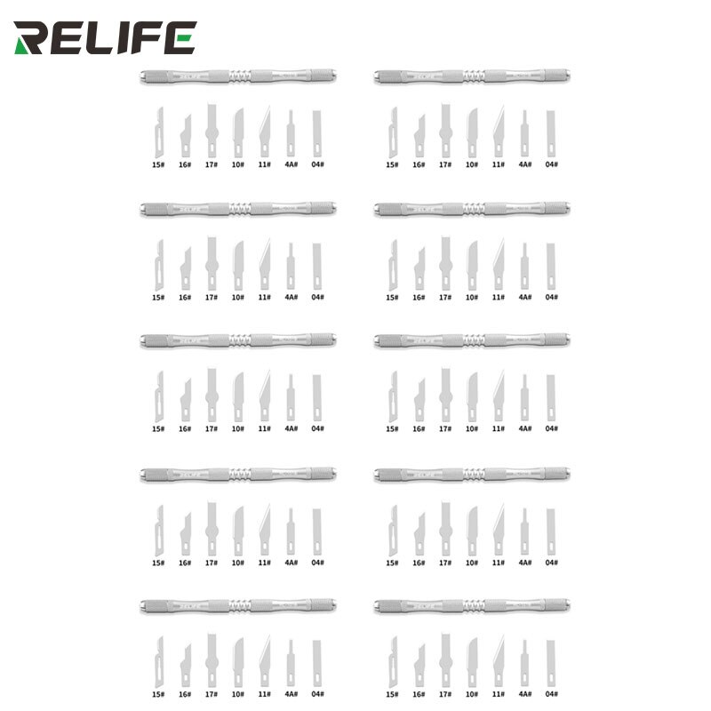 SUNSHINE RELIFE-Juego de cuchillos RL101B 8 en 1, juego de cuchillas para reparación de móviles, herramientas de mantenimiento para BGA, elimina pegamento, borde, hoja fina