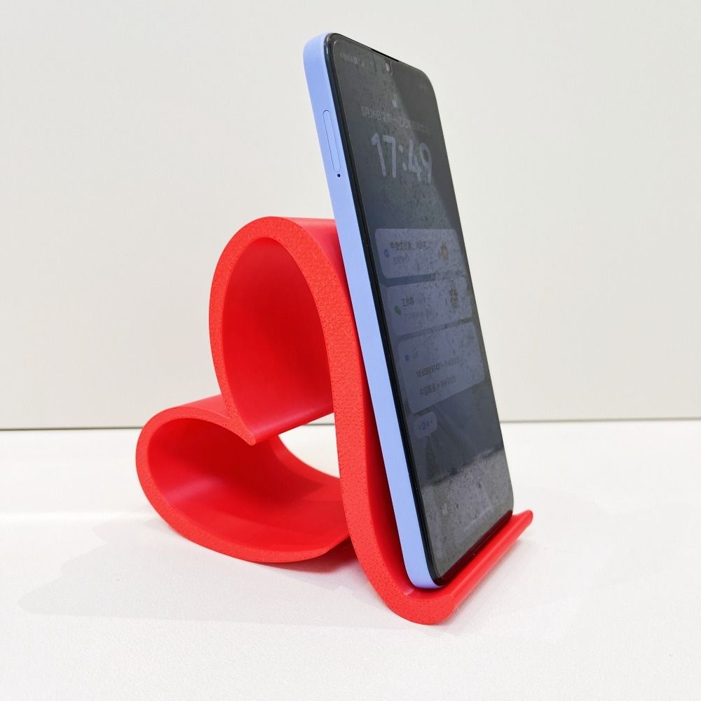 Plast hjerteformet telefonstativ estetisk sklisikker kjærlighet mobiltelefonholder i statue jente skrivebord lat brakett skrivebord nettbrett telefon