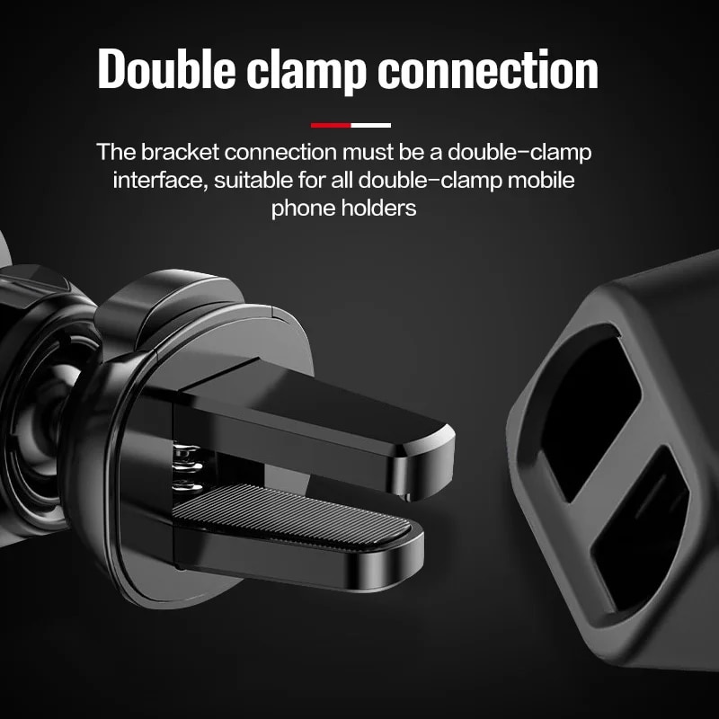 Soporte de cargador inalámbrico para coche universal, clip de salida de aire para teléfono móvil