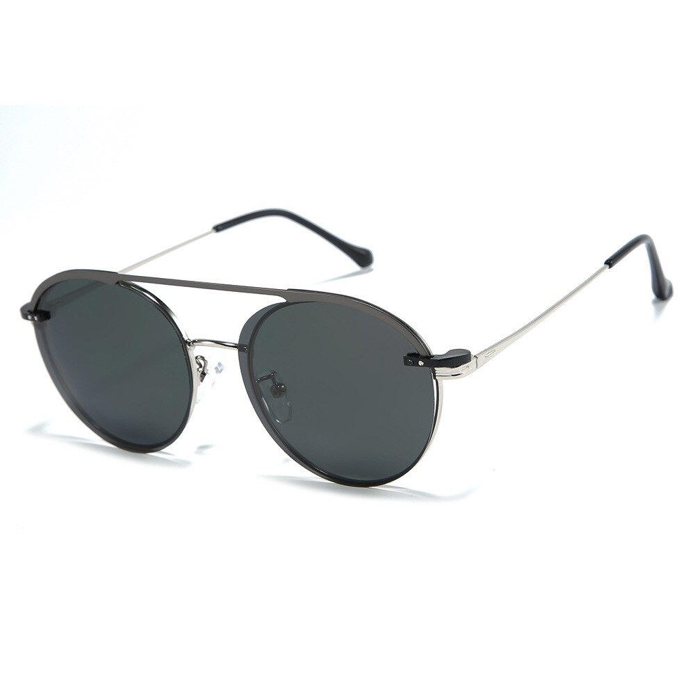 Tangowo Vintage Ronde Zonnebril Vrouwen Man Clip Op Optische Metalen Lenzenvloeistof Frame Recept Bril Magnetische 061: SILVER