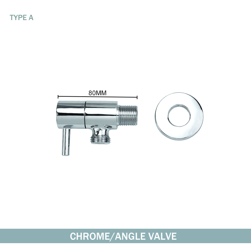 Messing Kraan Ventiel Muur Gemonteerde Socket Buitendraad G1/2 "Zwarte Kraan Douche Messing Hoek Ventiel Badkuip Accessoires: Chrome