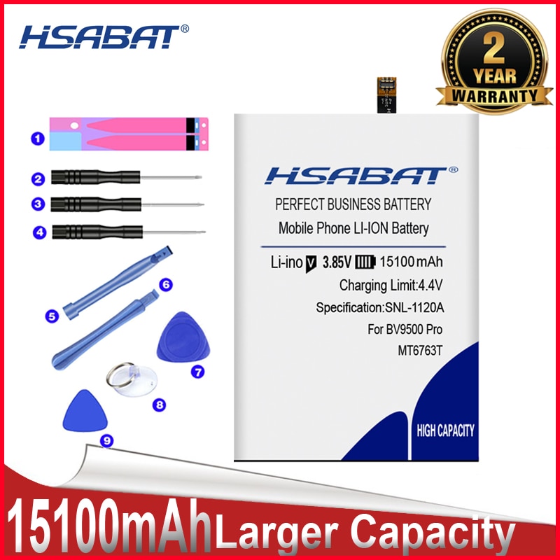 Hsabat 0 Cyclus 15100 Mah Batterij Voor Blackview BV7000 BV7000 Pro/BV6000 BV6000S/BV8000 BV8000 Pro/BV9000 BV9000 Pro/BV9500 Pro