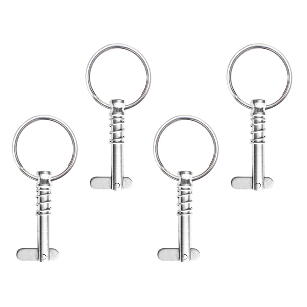 4 Pcs 316 Stainless Steel Quick Release Pin 1/4" Boat Bimini Top Fittings