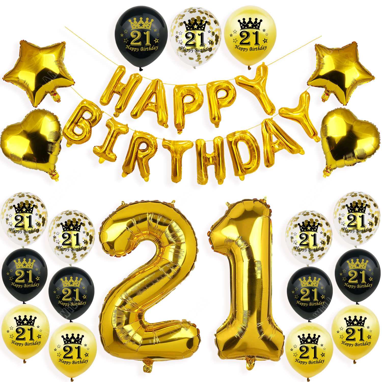 Amawill Happy 20 Birthday Balloons Rose Gold Theme Number 20th Years Old Adult Anniversary Party Decorations Man Woman Supplies: AGATE