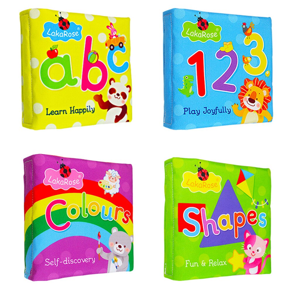 Soft Baby Cloth Book Animal Color Shape Educational Toys Intelligence Development Toy For 0-12 Months Ratteles Toy Kids