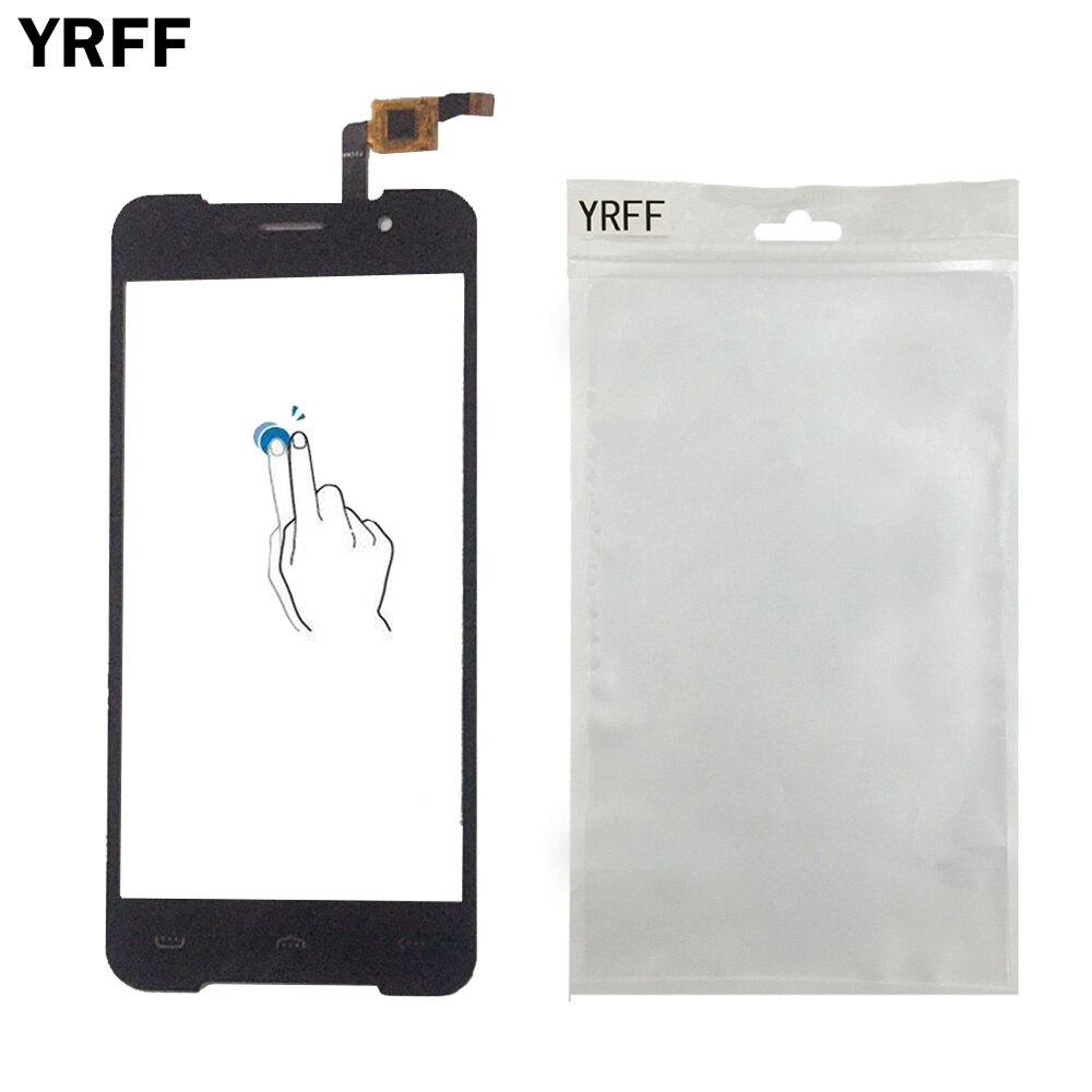 TouchGlass Frente Para Homtom HT37 YRFF Móvel Len Tela de Toque Sensor de Vidro Do Painel de Digitador Ferramentas Protecotr Livre Filme + Adesivo