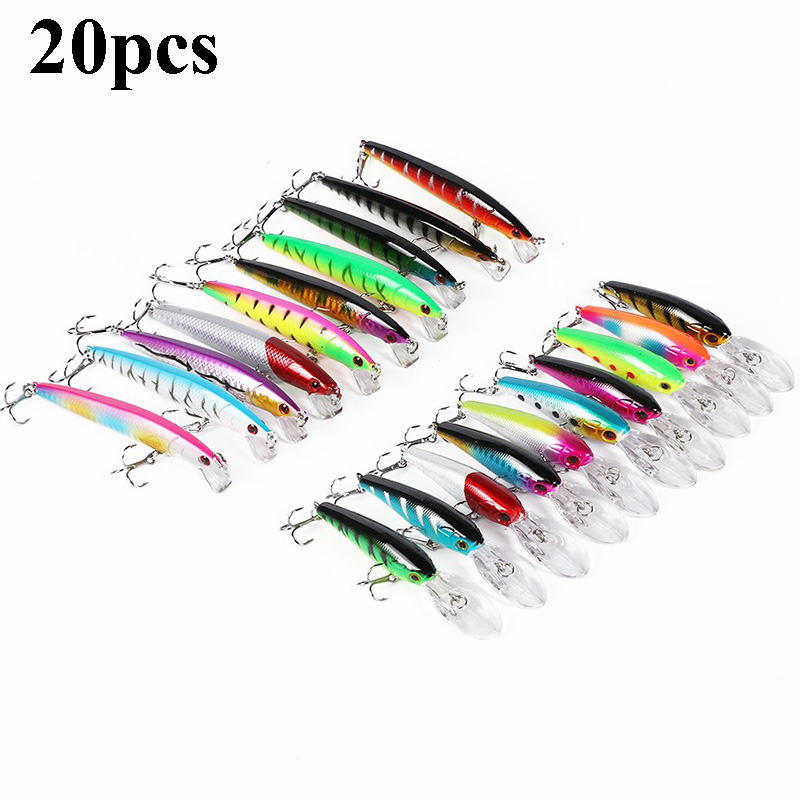 56pcs/pack Mixed Fishing Lure Bait Set Wobbler Crankbaits Swimbait Minnow Hard Baits Spiners Carp Artificial Fishing Tackle