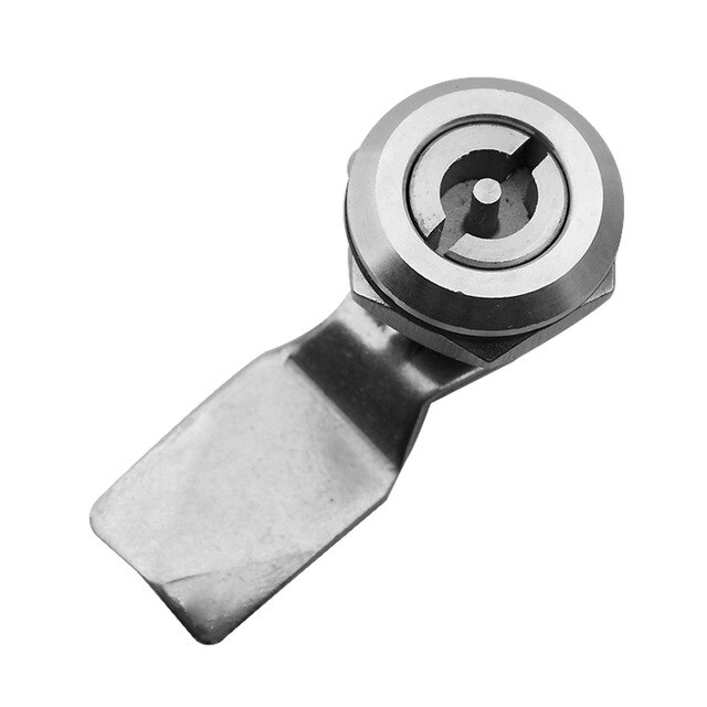 1PCS Stainless Steel Metro/HSR/Train Door Lock Multifunction Electric Cabinet Lock Trash Bin Elevator Scalator Triangle Lock: S type with key