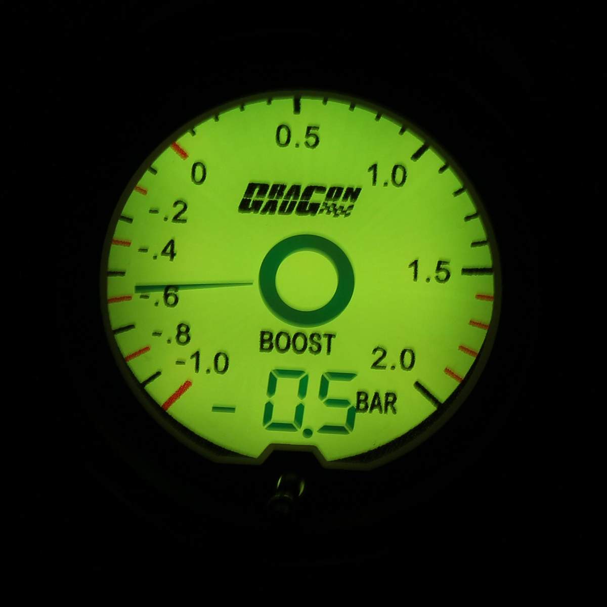 Universal 2" 52mm BAR Turbo Boost Gauge Digital LED Light Display Car Meter Pressure Gauge 7 Color in 1