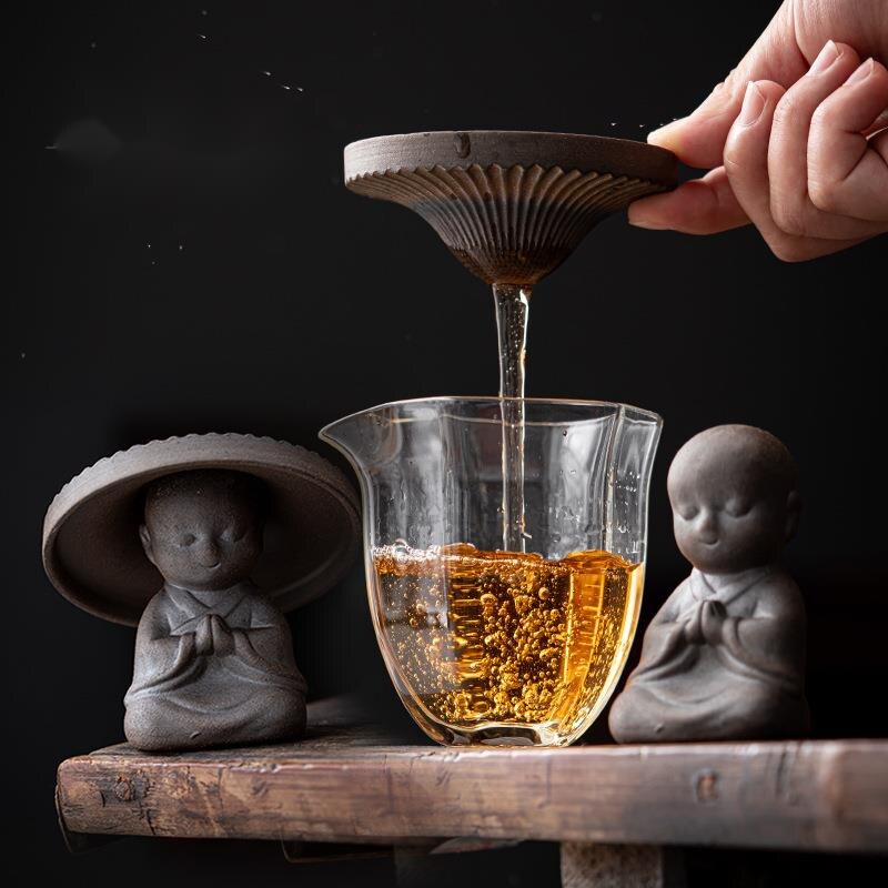 Keramische Filter Theezeven Groep Visser Monnik Hoed Thee Venkel Thee Filter Thee-ei Lekkende Thee Kung Fu Thee Set thee Service