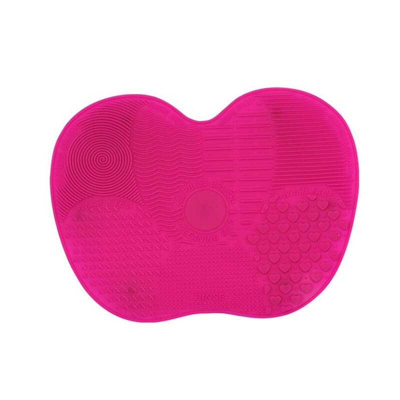 Silicone Make Brush Cleaner Foundation Make-Up Borstel Scrubber Board Pad Make Up Wassen Borstel Gel Cleaning Mat Handgereedschap: rose red