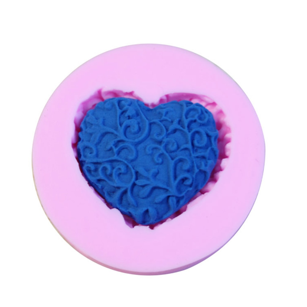 1pc Sugar Craft Cake Decorating Tools Form For Cakes Biscuits DIY Chocolate Soap Molds Heart Shape Silicone Cake Mold