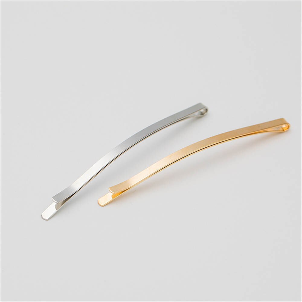 1/5/10 stk metal gør-det-selv snap hårspænder guld sølv piger hårnåle klo hårspænder til kvinder voksen hår hårgreb hår tilbehør: Sølv  (5 stk)