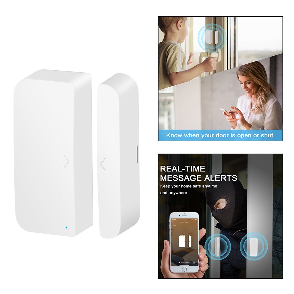 Wireless Door Window Alarm Contact Sensor Wireless Smart for Apartment Dorm House Anti-Theft