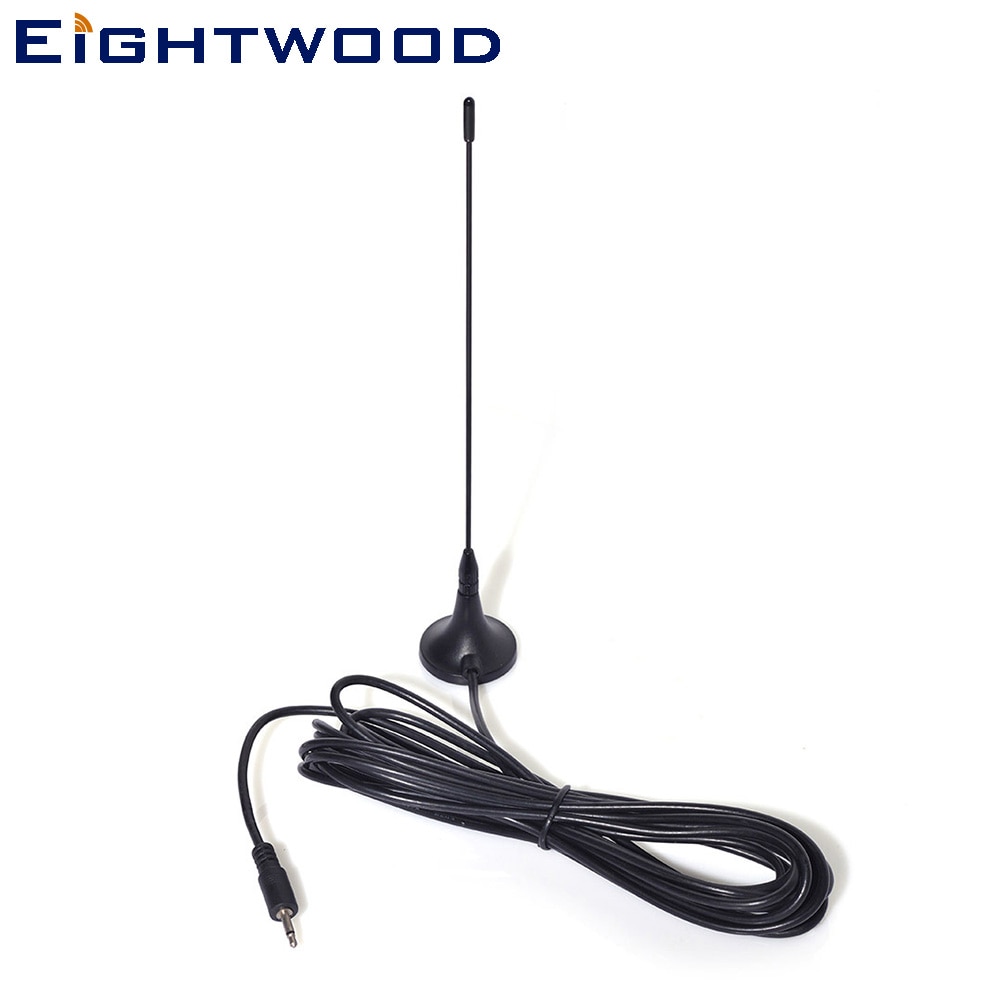 Eightwood Dab/Dab + Auto Radio Antenne Antenne Voor Magnetische Mount Dab Antenne Met 2.5 Mm Plug Mannelijke RG174 kabel 4 M Voor Pure Snelweg