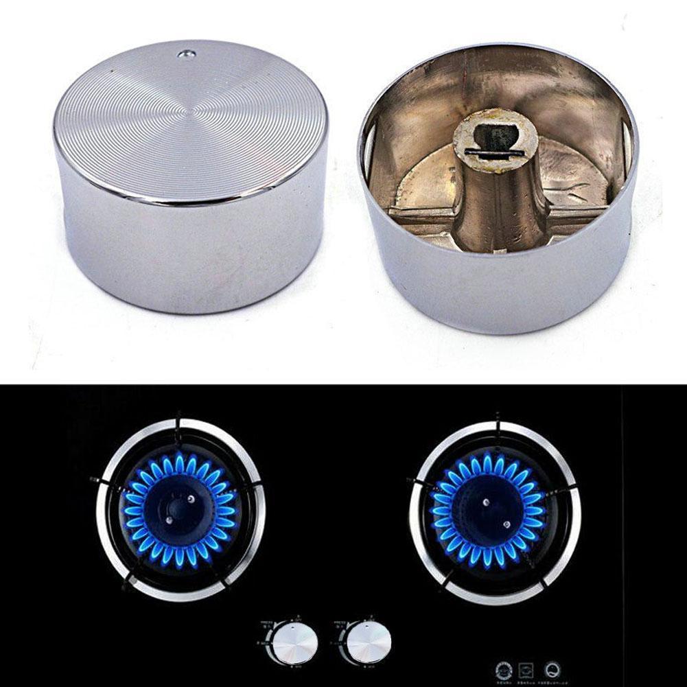 Gas Stove Switch Metal Round Knob Gas Stove Burner Zinc Alloy Rotary Switches Kitchen Cooking Parts Handles Universal 6mm Shaft