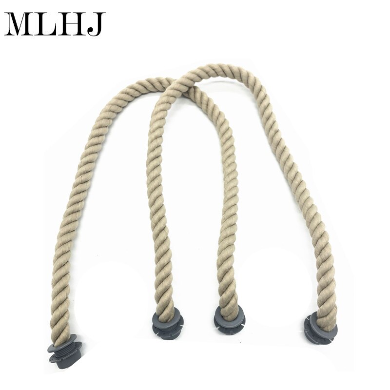 Mlhj til obag farverige håndtag 45cm 65cm 80cm hamperov obag 1 par: Beige