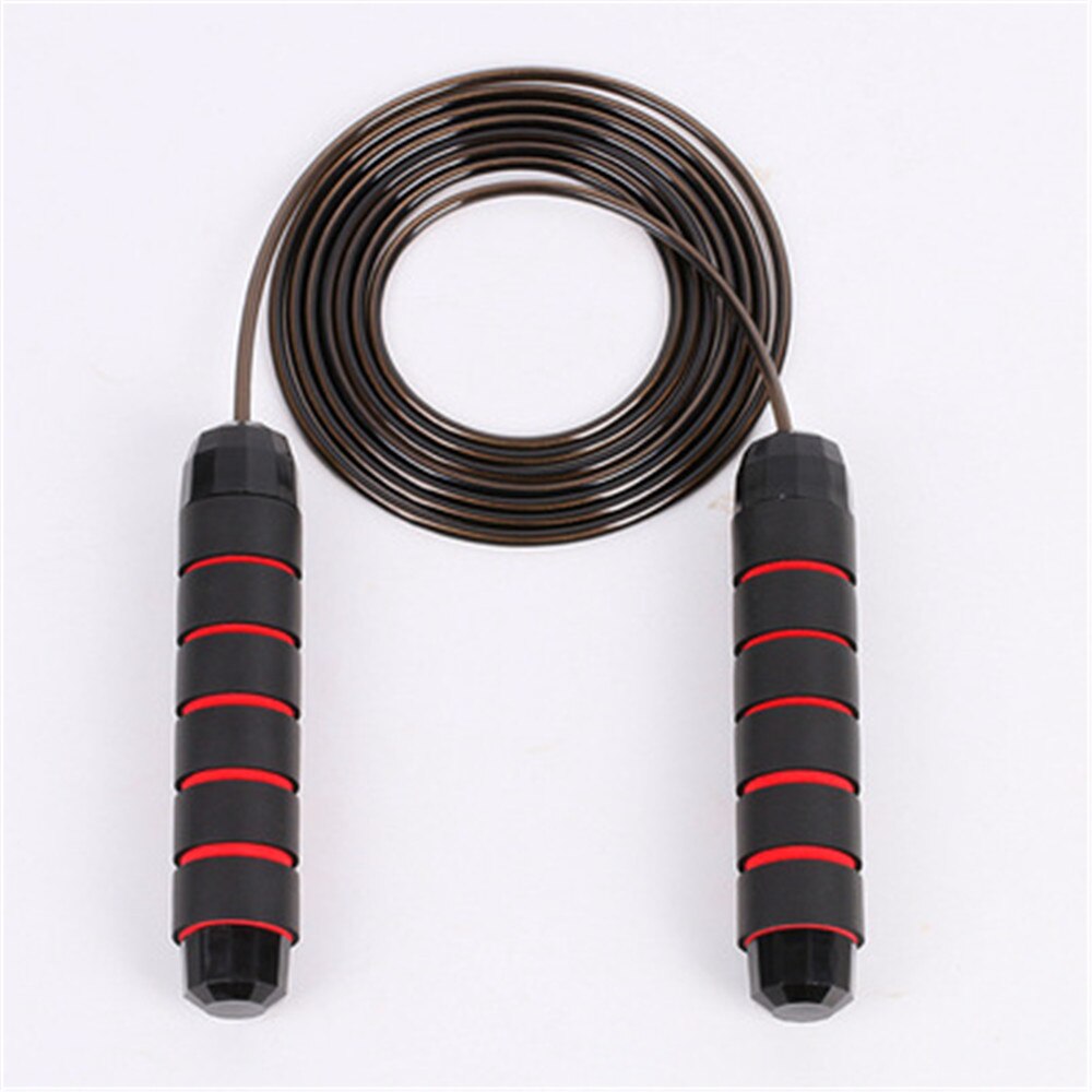 Jump Rope Wirwar Rapid Speed Springen Touw Kabel Lagers Staal Springtouw Gym Fitness Exercise Slank Lichaam скакалка: Red Black