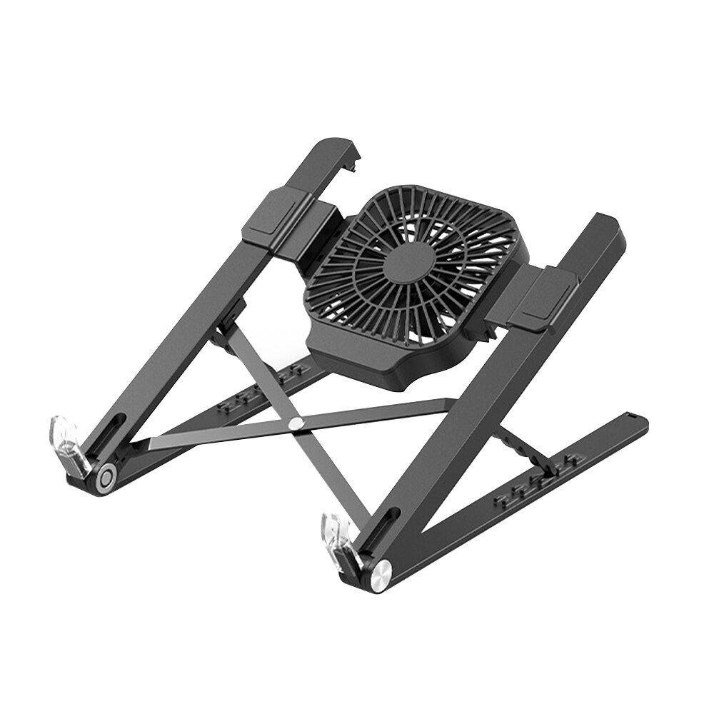 Supporto computer portatile con Ventola di raffreddamento Portatile Pieghevole Del computer Portatile regolabile Staffa di Supporto 5-livello di altezza di Raffreddamento Del desktop: nero