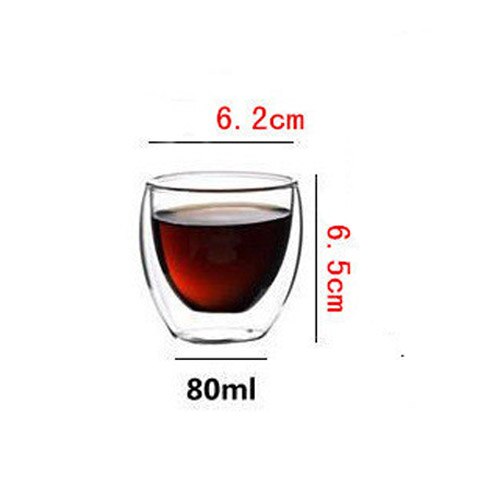 1 st dubbla kaffemuggar med handtaget muggar dricksisolering dubbelväggig glas tekopp drinkware mjölk