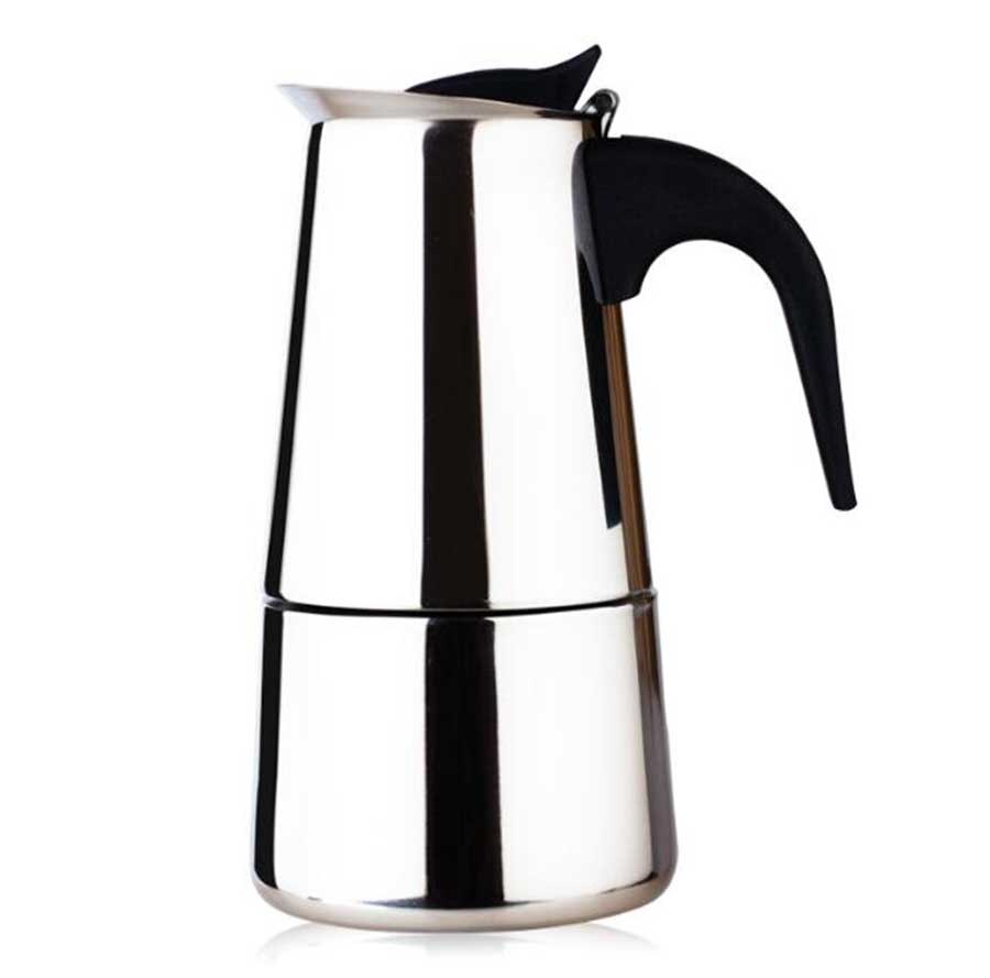 Stainless Steel Coffee Pot Used For Italian Espresso Machine Potable Induction Cooker Coffee Pot D097: 4 people 200ml