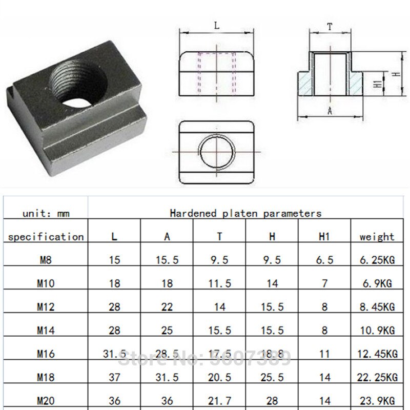 M12 Hardening Milling Machine Clamping Set 58pcs Mill Clamp Kit