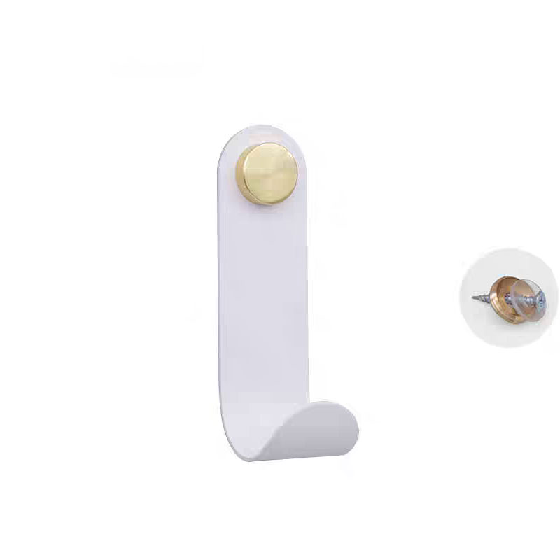 Kleurrijke ijzeren kleerhanger wandgemonteerde kapstok decoratieve sleutelhouder hoed sjaal handtas opslag hanger badkamerrek: Light Grey