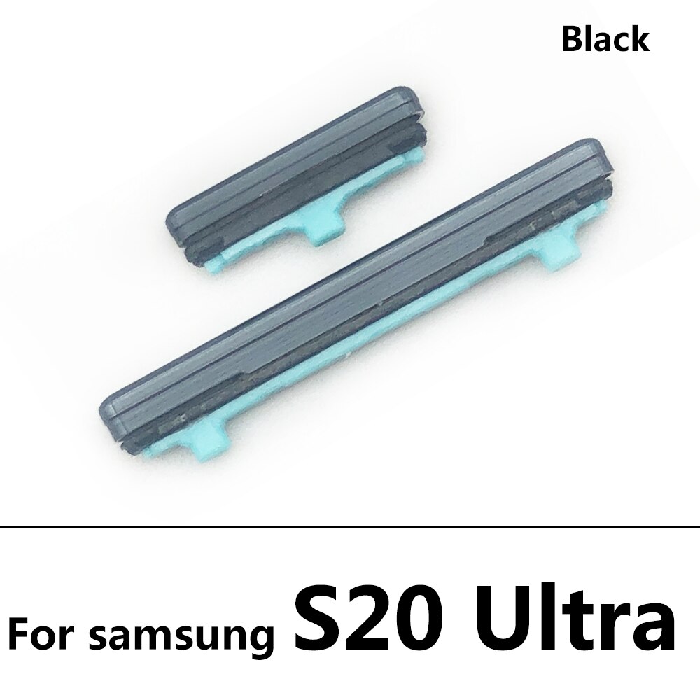 Power Knop + Volume Zijknop Voor Samsung Galaxy S20 / S20 Plus / S20 Ultra Rne Plastic Knop: S20 Ultra Black