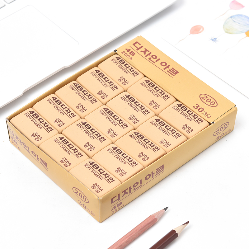 Gomme à crayon en caoutchouc pour dessin et écriture, fournitures de papeterie et d'art pour étudiants, 4B