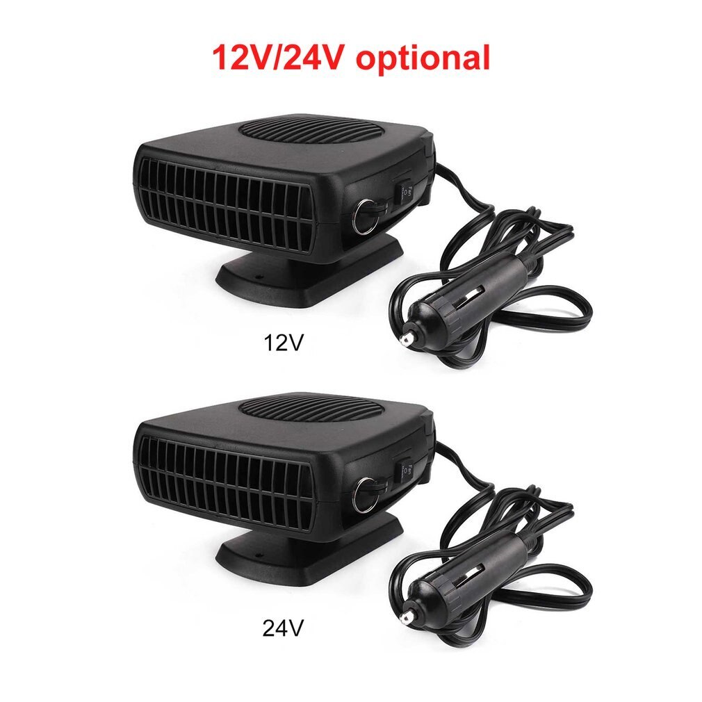 Draagbare Auto Ventilator 2 In 1 Elektrische Auto Ventilator Met Koeling & Verwarming Functie Ontdooier 12V 3-outlet Plug Sigarettenaansteker