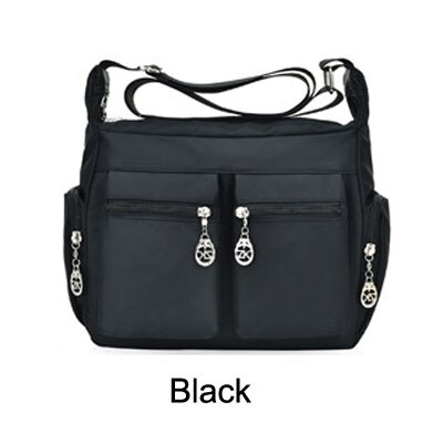 Vrouwen Messenger Bags Nylon Canta Schoudertassen Handtassen Bekende Merken Crossbody Tassen Vrouwelijke Bolsa sac a Main Tote: Black